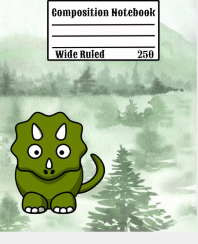 Composition Notebook Wide Ruled: This Baby Dino composition book is made for both girls and boys, family, business, perfect for parents, grandparents, care givers, or schools.
