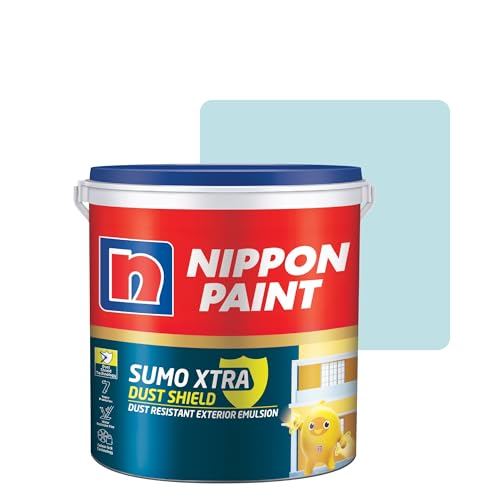 Image of Nippon Paint Sumo Xtra Dust Shield Exterior Emulsion (20L, Britannica Blue) - Dirt Pickup Resistant, Colour-Lock, Water Resistant, Low VOC Wall Paint for Exterior Masonry Surfaces - 20 Litre