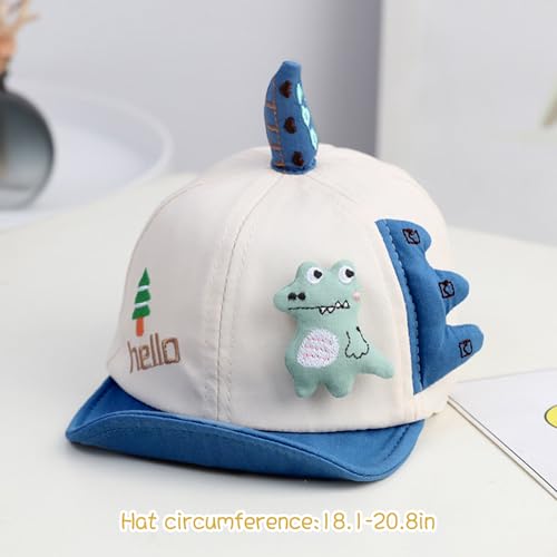 Kids' Baseball Cap - Short Brim Sun Hat Soft Breathable Cute Dinosaur Print Adjustable Summer Outdoor Hat for 0-3 Years4
