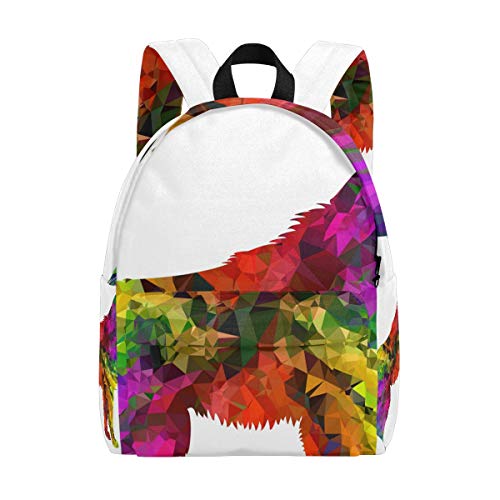 zaino da viaggio con motivo lupo multicolore 5 taglia unica