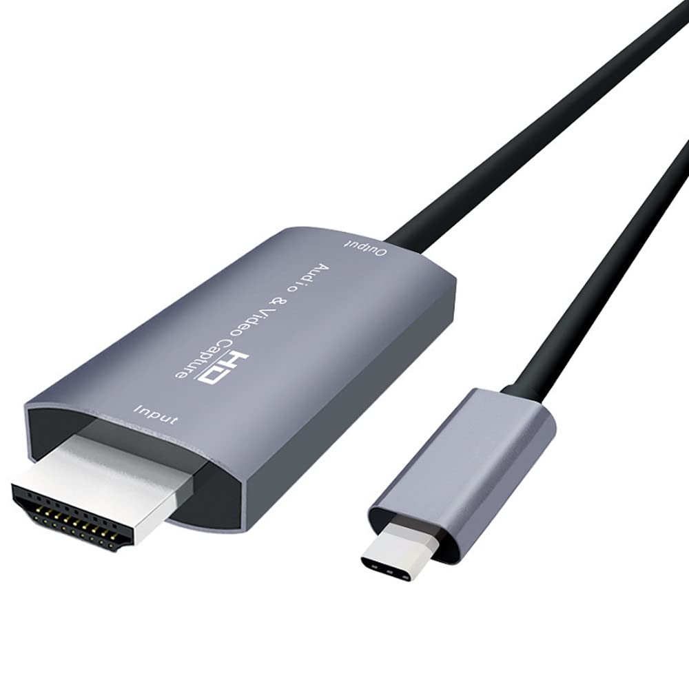 TECKEEN Gaming Live Streaming Video Recorder HDMI-Compatible to Type-C HD Audio Video Capture Card Cable Adapter Game Live