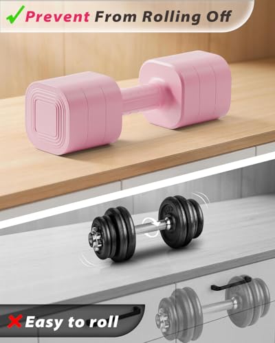 Image of Ragebby Adjustable Dumbbell Set of 2, Weights for Men and Women at Home, Anti-slip Handle, 3 in 1 Free Weights Dumbbells Set, 2lb /3lb /5lb /10lb /15lb /20lb for Pilates, Yoga, Strength Training