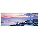 LOLAhome Cuadro cabecero en Lienzo Rosa de 150x50 cm