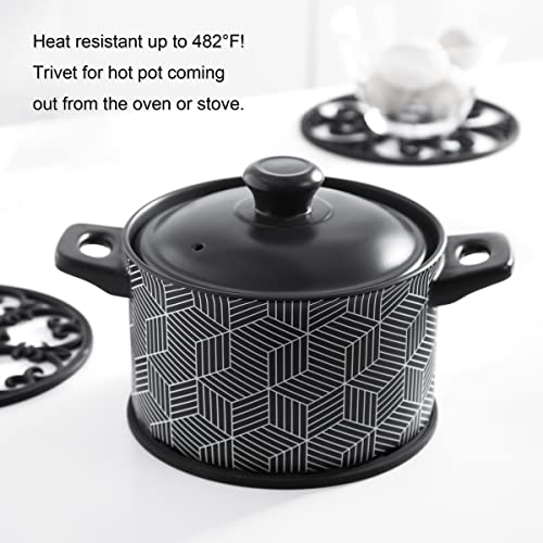 Silicone Trivet Mat - Non-Slip & Heat Resistant Kitchen Hot Pads for Countertops & Table - Kitchen Trivets for Hot Dishes & Cookware - Hot Pot Holder for Pots & Pans - Beige,Set of 3 by colinda - Used condition - Image 2
