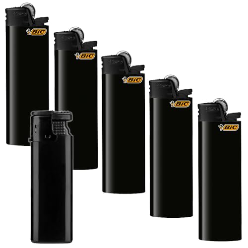 BIC Maxi J26 All Black Large inkl. 1 Sepilo Turbo Flame Feuerzeug schwarz (5)