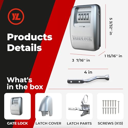 Image of Keyless Gate Lock - Secure Fence Lock and Latch - Strong Durable System XLS - Heavy Duty - 1-Pack