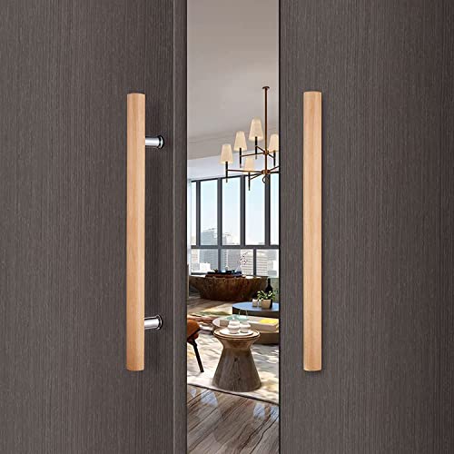 Poignée de porte en verre moderne en bois massif pour remplacer une poignée coulissante fragile