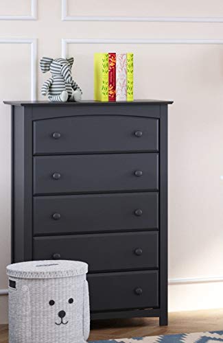 Storkcraft Kenton 5 Drawer Dresser (Gray) – Dresser for Kids Bedroom, Nursery Dresser Organizer, Chest of Drawers for Bedroom with 5 Drawers, Universal Design for Children’s Bedroom - Thumbnail 4