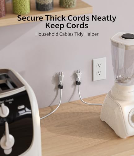 9 Pack Magnetic Cable Clips Cord Holder, Desk Cable Management Accessories, Cord Clips, Adhesive USB Wire Holder Keeper Organizer for Home Office Desk Phone Car Wall Desktop Nightstand - Black