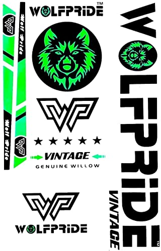 Image of Vintage Green Cricket Bat Sticker