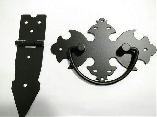 Kit 4 Puxadores Rustico Medalhão + 6 Dobradiças L116