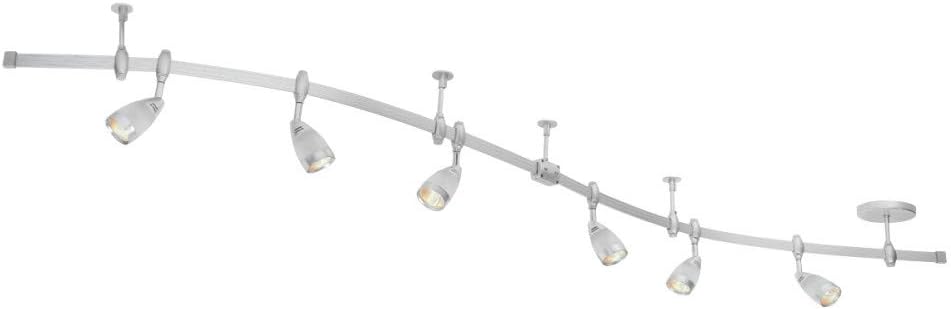 Globe Electric 5795501 Flexigon Track Light, 2X 42 Rails, Brushed Nickel