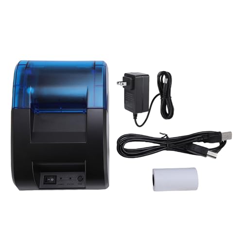 Image of Bewinner 58mm Thermal Receipt Printer with Bluetooth & USB, Compact POS Machine for Restaurants and Retail Supermarkets, ABS (US Plug)