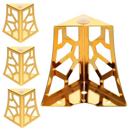 Homoyoyo 4 Piezas Patas para Muebles Soporte Estable para Sofá y Mesa de Café Diseño Dorado Antideslizante
