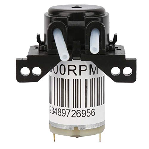 Micro Peristaltic Pump, 6V Miniature Silent Peristaltic Pump Titration Dc Self Priming Pump for Drinking Fountain, Juicer Aquarium, Fountain(Right angle)