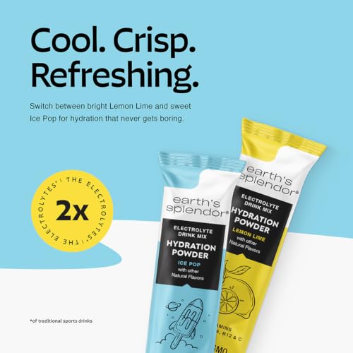 Image of Earth's Splendor Hydration Powder Ice Pop & Lemon Lime Electrolyte Mix Bundle