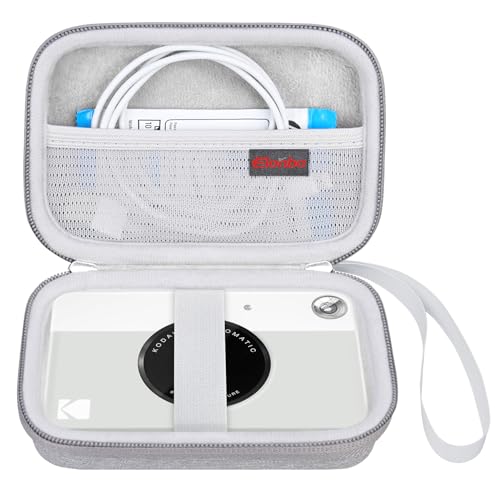 Custodia per fotocamera per KODAK Printomatic Digital Instant Print Camera Portable Photo Printer Borsa a rete adatta Zink Paper Scheda MicroSD bluetooth grigio