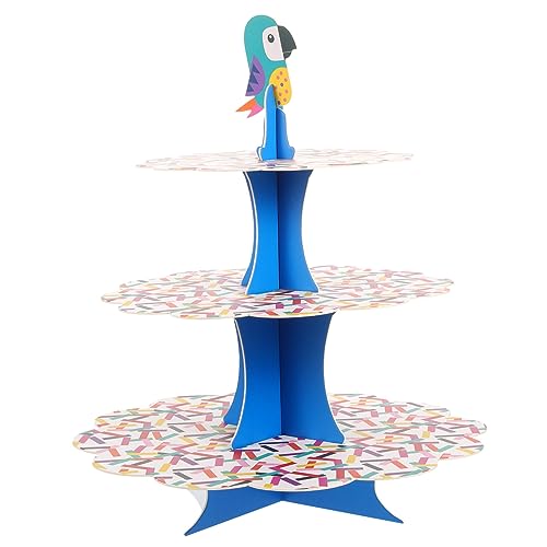 OKUMEYR Parrot Theme Cupcake Dessert Display for Birthday Parties Easy