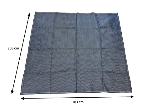 Kortpack - Umzugsfirmenqualität Packdecken Möbelpackdecken ca 520g/m² - Schwarz - 183x203cm - 1 Stuck -Umzugsdecken - Möbeldecken -Transport Decken