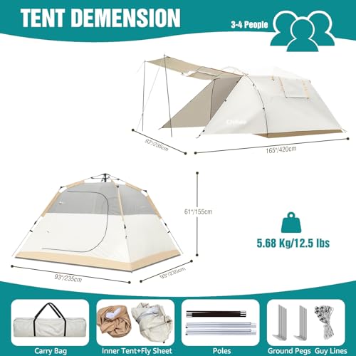 Chihee Carpa Pop-Up Portátil 4 Puertas para 4 Personas miniatura 4