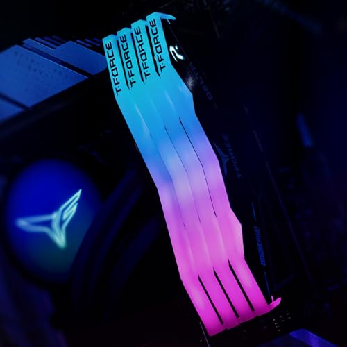 Image of TEAMGROUP T-Force Delta RGB DDR5 Ram 32GB (2x16GB) 6000MHz PC5-48000 CL38 Intel XMP 3.0 & AMD Expo Compatible Desktop Memory Module Ram Black FF3D532G6000HC38GDC01