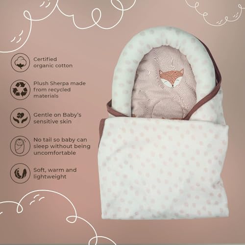 Image of BAYBEE Baby Swaddle Wrap for New Born | Adjustable Swaddle for New Born Baby | 100% Cotton Baby Wrapper Newborn Blanket for Sleep Sack 0-6 Months Babies (Light Pink)