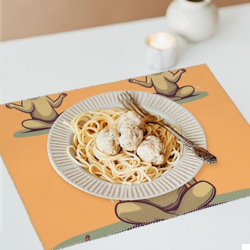 Set de table infroissable en toile de qualité imprimé carlin