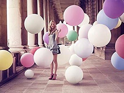 AnnoDeel 15pcs 36 inch Large Round Latex Balloons, Super Big Thick Latex Balloons for Photo Shoot Birthday Wedding Party Decorations,Assorted Colors