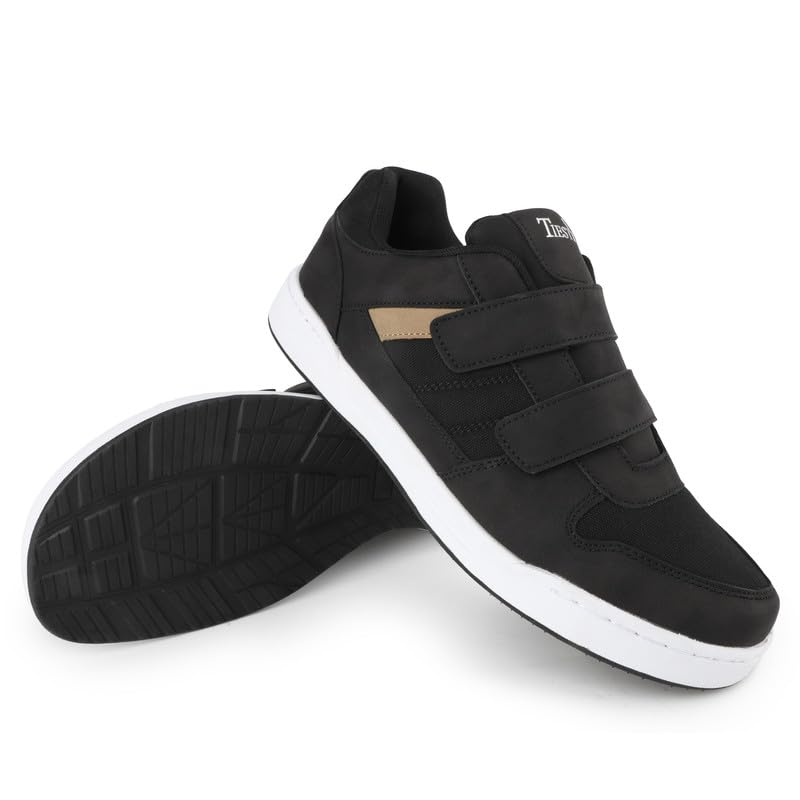 TIESTRA Herren-Sneaker Weit mit Doppel-Klettverschluss, Größe 42-46