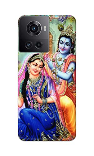 Image of Printed Hard Back Cover Case for OnePlus 10R 5G 80W | 150W Back Cover (Radha Krishna) -1803