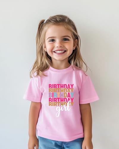 Birthday Girl Shirt Girls Birthday Gift for 2nd 3rd 4th 5th 6th 7th 8th Toddler Clothes Short Sleeve Cotton T-Shirt4