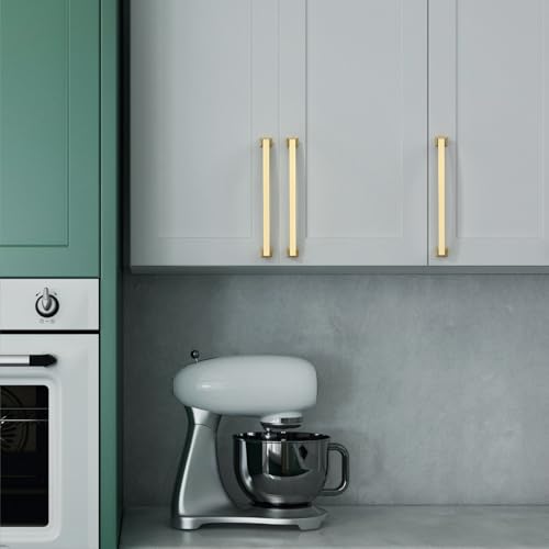 Asidrama 10 Pack 10 Inch(254mm) Brushed Gold Kitchen Cabinet Handles, Cabinet Pulls Kitchen Cabinet Hardware for Cupboard Drawer Pulls by Asidrama - Used condition - Image 3