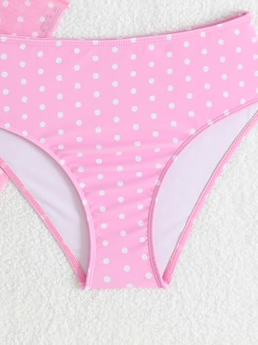 Image of SEGT Girl's 3 Piece Striped Bikini Swimwear Cute Swimsuits Bathing Suit High Waisted with Cover Up Beach Skirt
