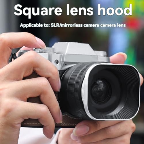 Capuchón cuadrado para lente sin espejo de 52 mm, accesorio para cámaras DSLR y fotografía miniatura 4