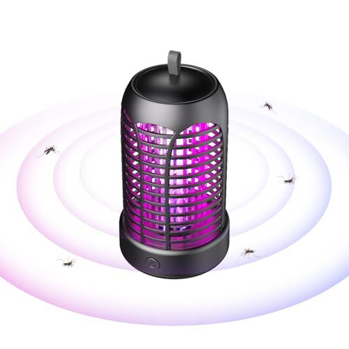 Insektenvernichter Elektrisch, 4500V Elektrischer Mückenlampe mit 20W UV & 9W LED Licht Wirksam Reduzieren Fliegender Insekten für Küche Garten