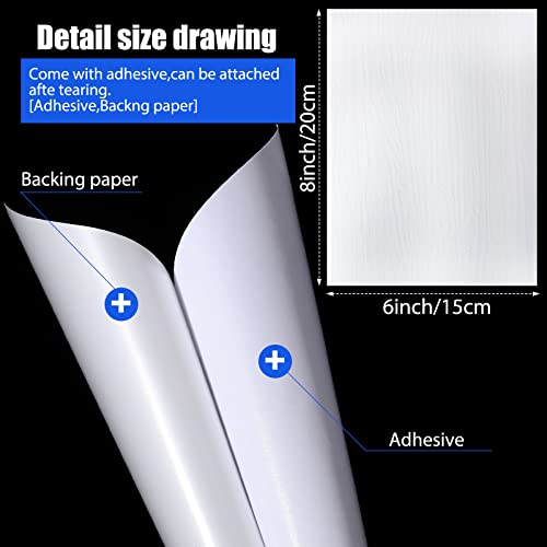 Mudder Vinyl Siding Repair Kit 6 x 8 Inch Vinyl Siding Patch Self Adhesive PVC Tape Hole Covering for Mobile Home Skirting Fence Parts Wall (White B)