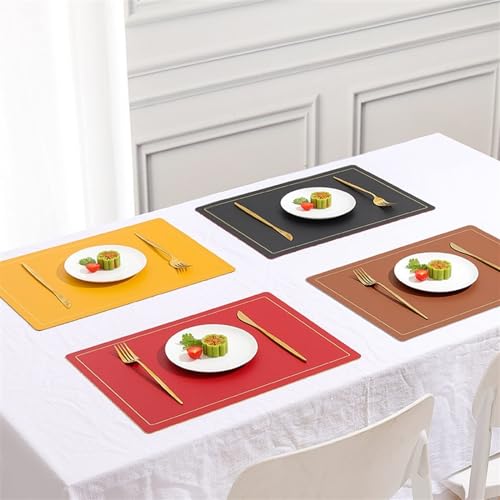 Set de table similicuir premium lot de 6 résistant et chic pour table - 2