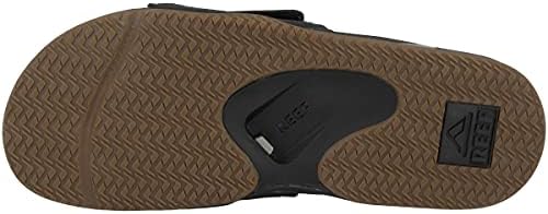 Reef Mens Fanning Slide | Bottle Opener Sandal , Black/Silver, 10 | Image 4