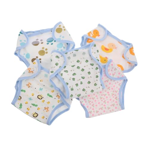 Angoily 5 Piezas Pañales de Tela Lavables para Bebés Material de Algodón Suave y Estampados Atractivos, Fáciles de Usar, Ideales para Entrenamiento de Baño y Uso Nocturno