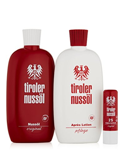 Tiroler Nussöl Original SET Sonnenöl 150ml + After Sun Lotion 150ml + Lippenschutz 4,8g