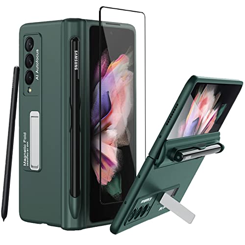 Coque Samsung Galaxy Z Fold 3 porte-stylo pour un usage pro et nomade vert