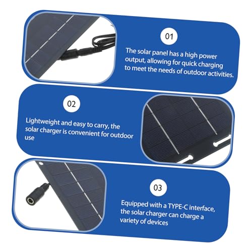 KONTONTY Solar Powered Battery Solar Backpack Solar Portable Charger Power Bank Solar Panel for Camping Solar Lights for Outside Lights Outdoor Solar Powered Charger