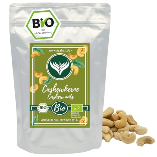 Azafran BIO Cashew Nüsse - Cashewkerne naturbelassen ganz 1kg