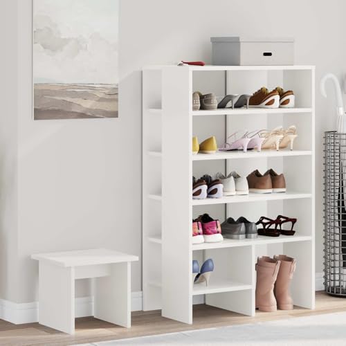 Nqyjm Armario Zapatero con Estante 2 pcs Madera de ingeniería Mueble Zapateros,Zapatero lndependiente para Entrada