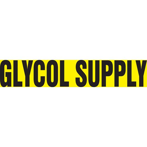 GLYCOL SUPPLY - Self Stick Pipe Markers - outside diameter 1 1/2