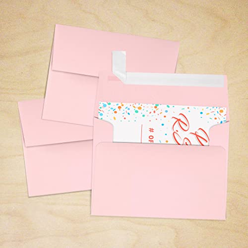 Luxpaper A2 Invitation Envelopes | Peel & Press | 4 3/8" X 5 3/4" | Candy Pink | 80Lb. Text | 50 Qty #TOP6