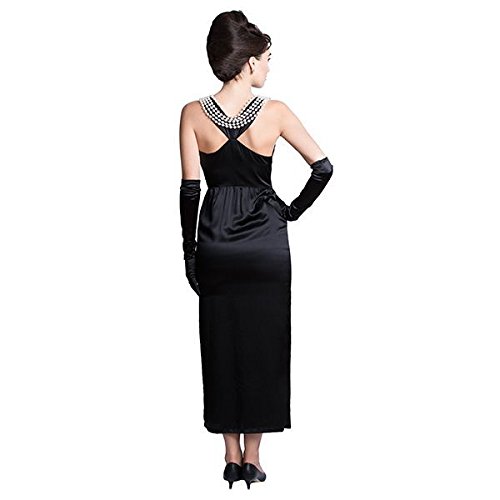 Utopiat Vestido de Traje Negro Satinado Premium Mujer Inspirado en el Estilo...