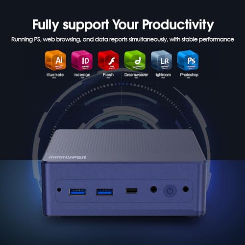 Image of Mini PC, Micro PC 16GB RAM 512GB SSD | Intel 12th N95 (up to 3.4GHz) Mini Computer W11 Pro, USB3.0, Small Desktop PC N95 Support 4K UHD Dual HDMI, BT5.1, Dual Band WiFi