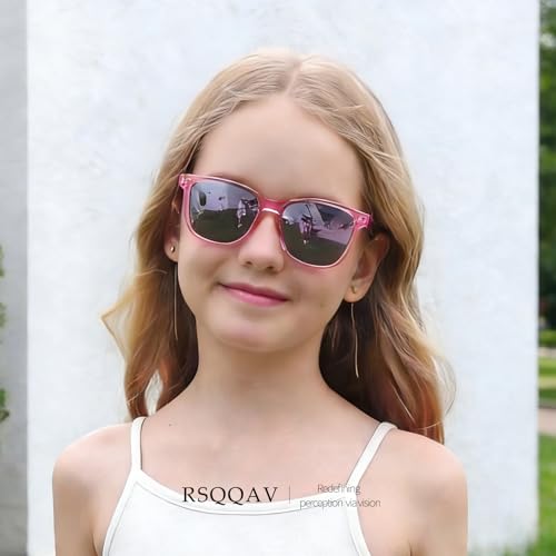 Image of Kids Polarized Sunglasses for Girls Boys UV400 Protection Classic Fashion sun Glasses Lightweight Material Age 3-10