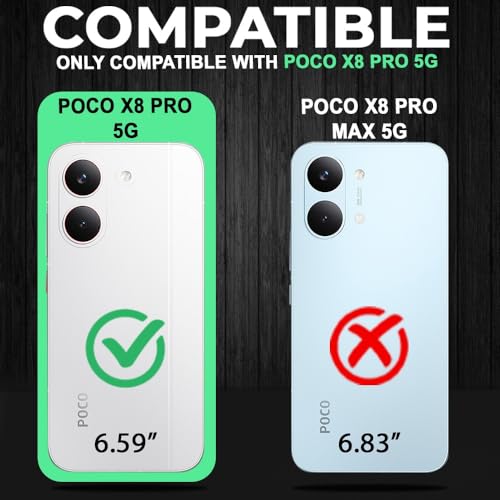 Image of AESTMO Tough Armor Mi Redmi Turbo 5 5G / Poco X8 Pro 5G Bumper Back Case Cover | Ring Holder & Sliding Camera Shield Cover | 360 Degree Protection Back Case Cover (Black)